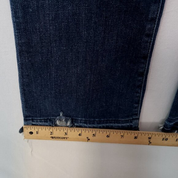 Frame Le Crop Mini Boot Cut-Leg Jeans Womens Size 24 Dark Wash Denim - Picture 12 of 16